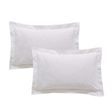 Bianca Waffle 180 Thread Count Cotton Circle Oxford Pillowcase Pair White