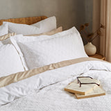 Bianca Waffle 180 Thread Count Cotton Circle Oxford Pillowcase Pair White