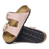 Birkenstock Arizona Big Buckle Nubuck Leather In Soft Pink