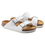 Birkenstock Arizona Birko-Flor In White, Narrow Fit