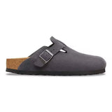 Birkenstock Boston Suede Leather In Charcoal