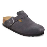 Birkenstock Boston Suede Leather In Charcoal