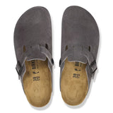 Birkenstock Boston Suede Leather in Velvet Grey, Regular Fit
