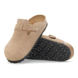 Birkenstock Boston Suede Regular Fit In Sandcastle