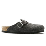 Birkenstock Boston Wool Felt Regular Fit In Anthracite