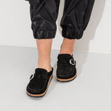 Birkenstock Leve Buckley Suede Leather In Black