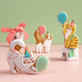 Biscuiteers Purrfect Party Cats Letterbox Biscuits