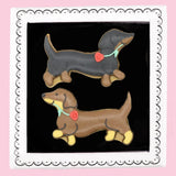 Sausage Dogs In Love Letterbox Biscuits