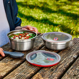 black+blum Microwavable Stainless Steel Round Food Bowl