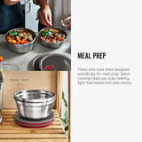 black+blum Microwavable Stainless Steel Round Food Bowl