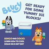 Bluey Let's Play Chef 2-Pack Toy Figure Playset, Ice Blocks Bingo and Socks