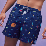 Boardies Mid Length Swim Shorts Rockets