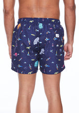 Boardies Mid Length Swim Shorts Rockets