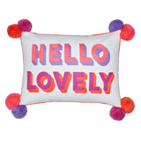 Bombay Duck HELLO LOVELY Embroidered Cushion Pinks