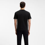 Boss Cotton-Jersey T-shirt With Signature-Stripe Cuffs Black