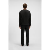 BOSS Ottoman Pyjama T-Shirt With Embroidered Logo In Black