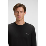 BOSS Ottoman Pyjama T-Shirt With Embroidered Logo In Black
