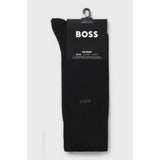 Boss Regular-Length Logo Socks In Mercerised Egyptian Cotton Black