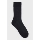 BOSS Regular-Length Logo Socks In Mercerised Egyptian Cotton In Dark Blue