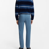 Boss Slim-Fit Chinos In Stretch-Cotton Satin Light Blue