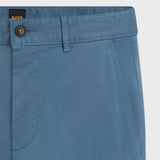 Boss Slim-Fit Chinos In Stretch-Cotton Satin Light Blue