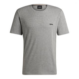 BOSS Stretch-cotton T-shirt With Embroidered Logo in Medium Grey