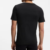 Boss Three-Pack Of Logo-Embroidered T-shirts In Black Grey White Cotton