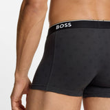 Boss Three-Pack Of Logo-Waistband Trunks In Stretch Cotton