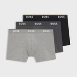 Boss Three-Pack Of Stretch-Cotton Boxer Briefs With Logos