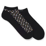 Boss Two-Pack Of Black Cotton-Blend Socks In An Ankle Length