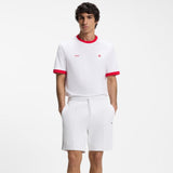BOSS Stretch-Cotton T-shirt With Country Flag And Logo England In White