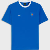 Boss Stretch-Cotton T-Shirt With Country Flag And Logo Italy