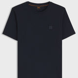 Boss Cotton-Jersey T-shirt Dark Blue With Logo Patch