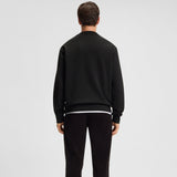 Boss Cotton-Terry Sweatshirt With Logo Print Black