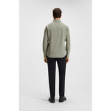 BOSS Regular-Fit Cotton Corduroy Shirt In Light Green