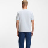 Boss Stretch-Cotton T-shirt With Logo Print Light Grey