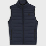 Boss Water-Repellent Gilet With Logo Patch Dark Blue