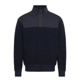BOSS Winterbrush Half-Zip Sweatshirt In Dark Blue