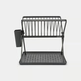 brabantia Foldable Dish Drying Rack, Small In Dark Grey