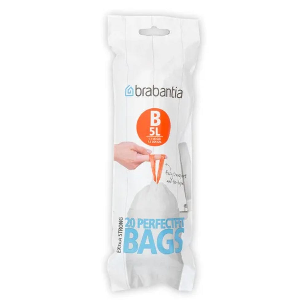 brabantia PerfectFit 5L Size B Bin Liners Pack of 20