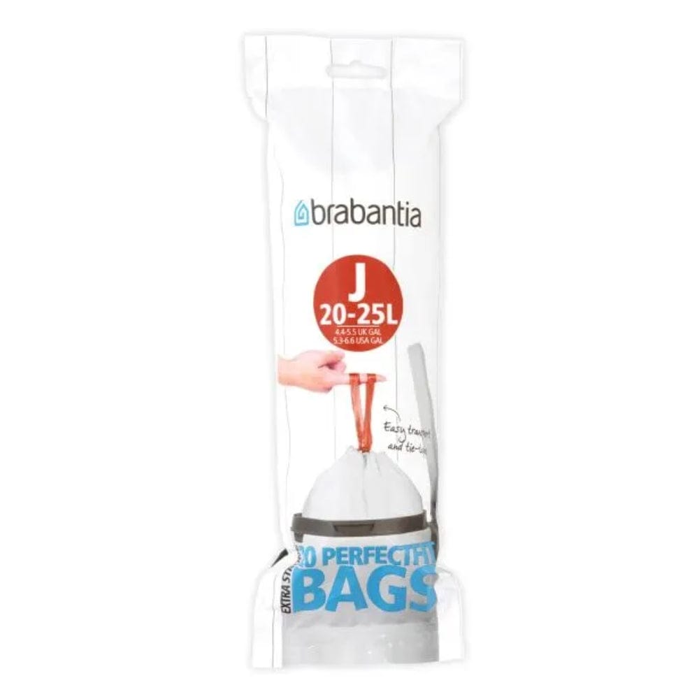 brabantia PerfectFit Bin Liner, Size J (23L) Pack of 20