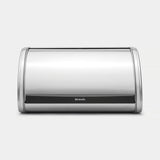 brabantia Roll Top Bread Bin, Medium In Matt Steel