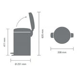 brabantia Soft Beige Pedal Bin 12L In Soft Beige