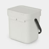 brabantia Sort & Go Bin 3L In Light Grey