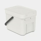 brabantia Sort & Go Waste Bin 6 litre In White