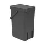 Brabantia Sort & Go Waste Bin In Grey 12L