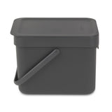 brabantia Sort & Go Waste Bin In Grey, 6L