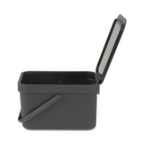 brabantia Sort & Go Waste Bin In Grey, 6L