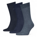 Calvin Klein 3 Pack Core Socks In Denim