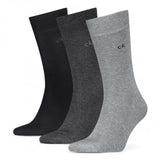 Calvin Klein 3 Pack Core Socks In Grey